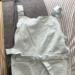 light teal romper minimalist